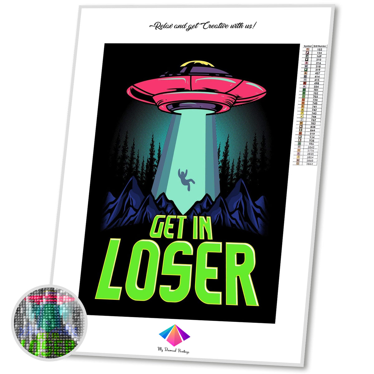 Alien Abduction Diamond painting kit