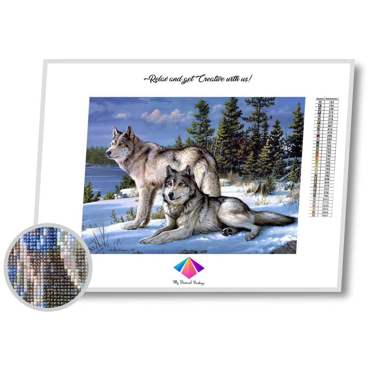 Alaskan Wolves Diamond painting kit