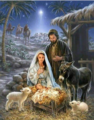 Baby Jesus in a Manger Diamond painting kit