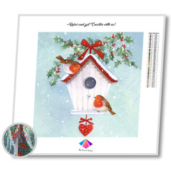 Birds Under Mistletoe Diamond painting kit