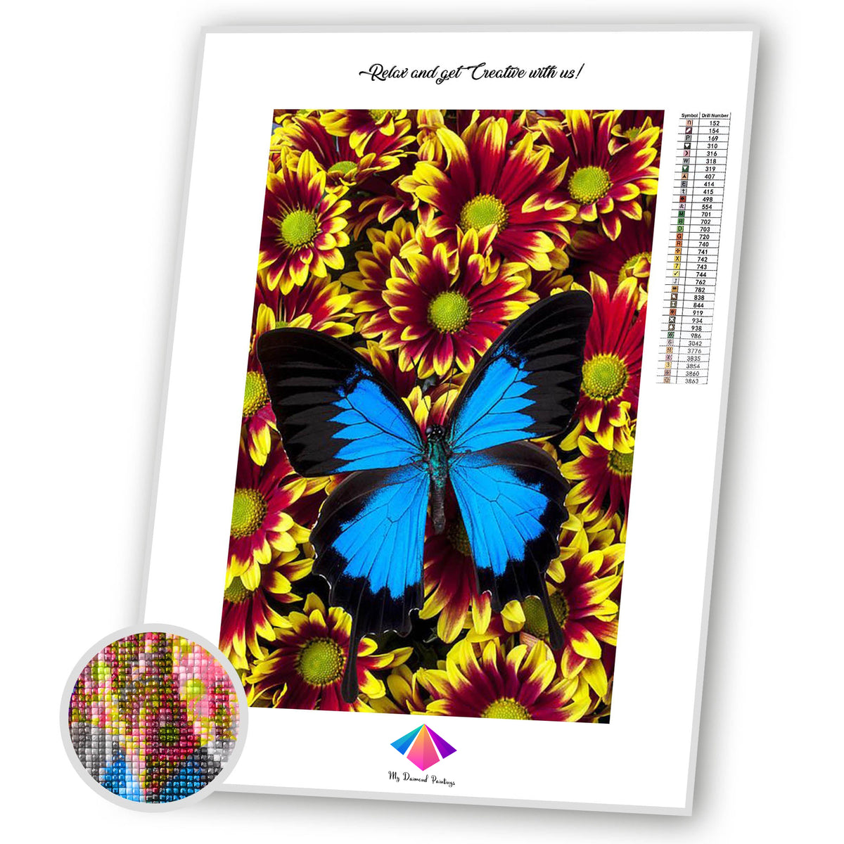 Blue Butterfly Wings Diamond painting kit