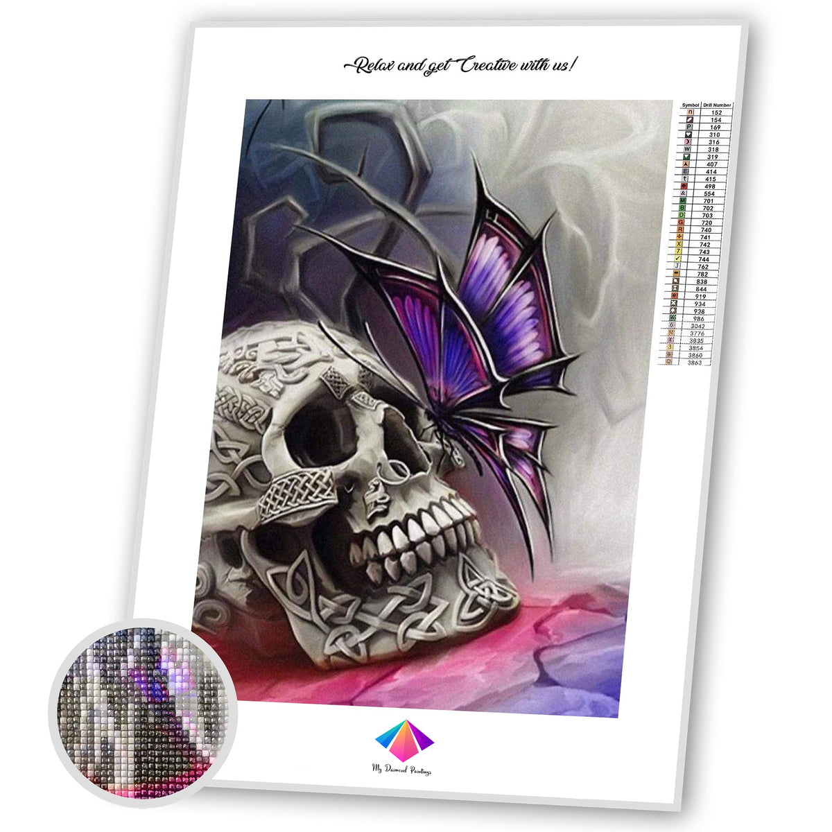 Butterfly in Hades Diamond painting kit