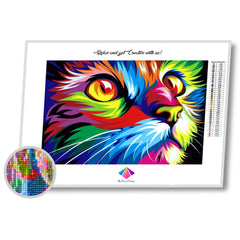 Cat in Rainbow Diamond painting kit