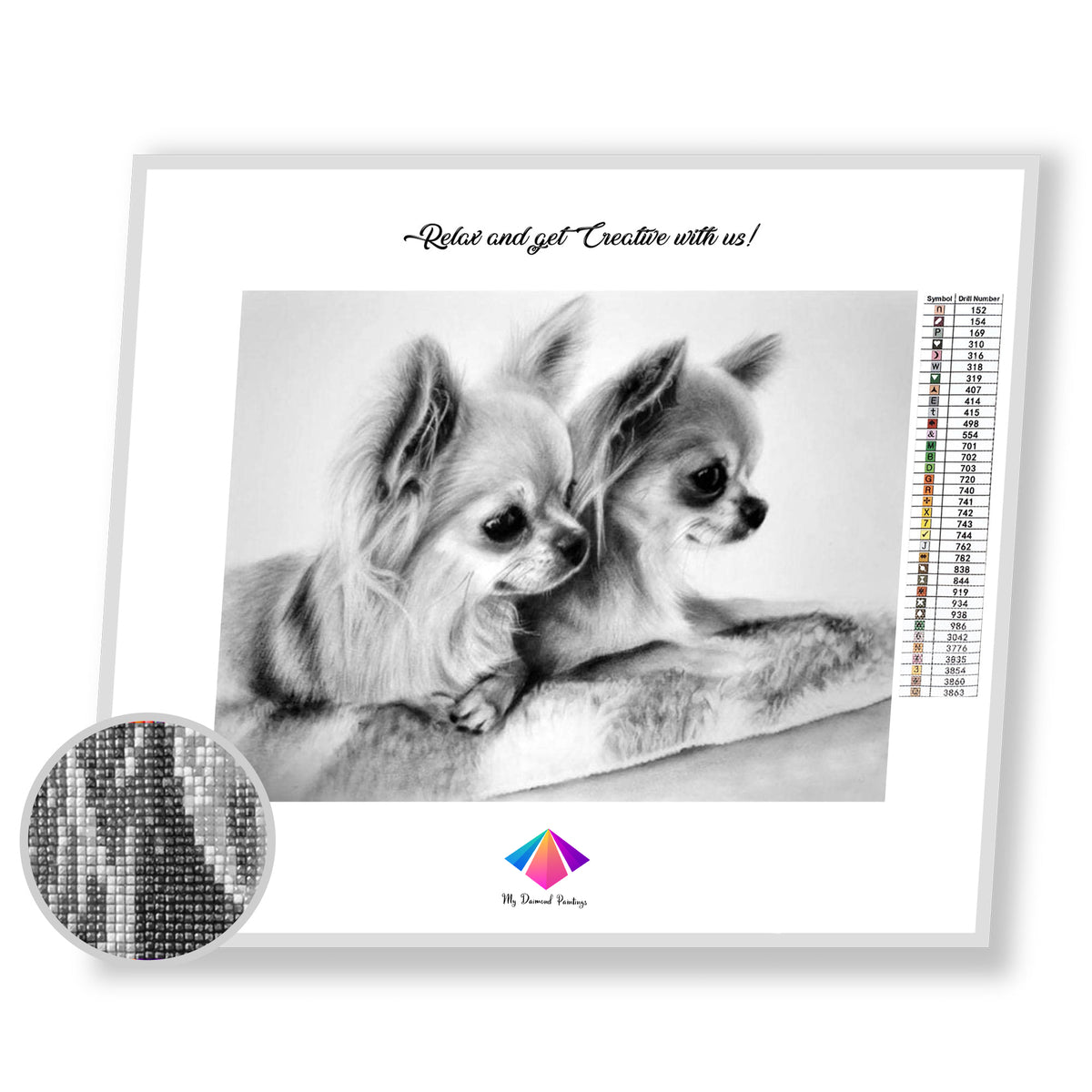 Chihuahua Duo Diamond painting kit