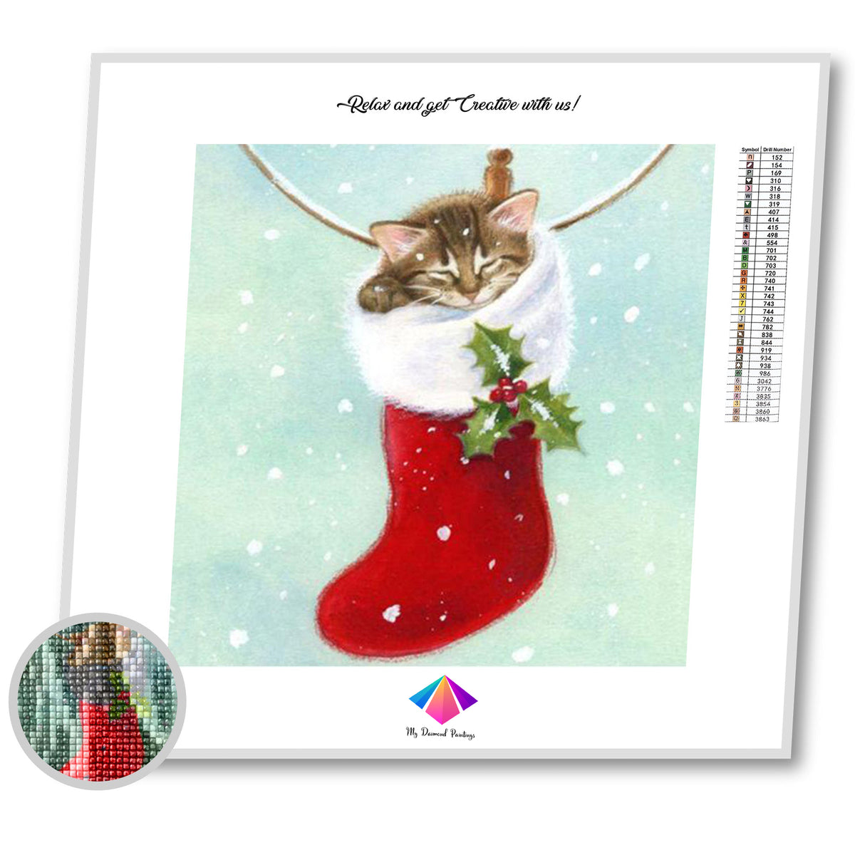 Christmas Kitten Diamond painting kit