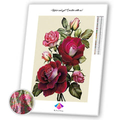 Crimson Roses Diamond painting kit