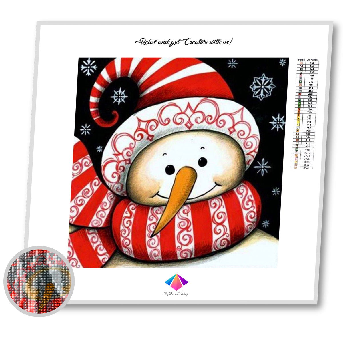 Cute Snowman Diamond painting kit