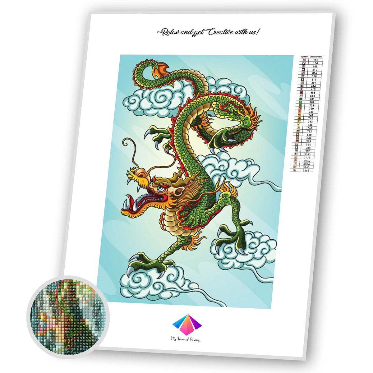 Dragon In The Clouds Diamond painting kit