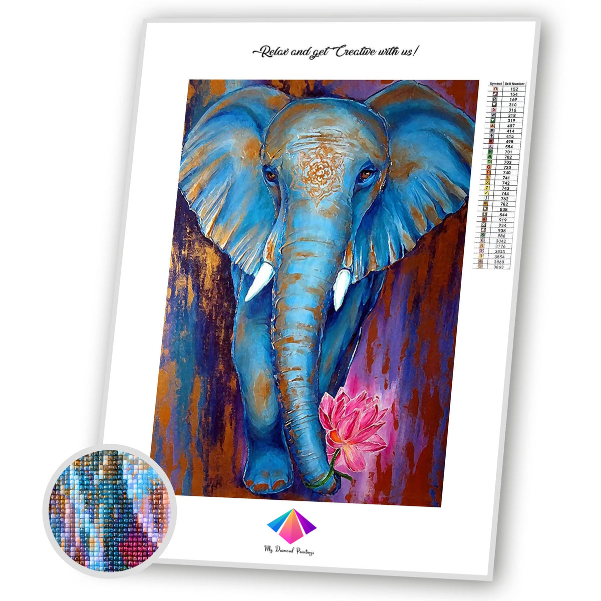 Elephant in Ceremony Diamond painting kit