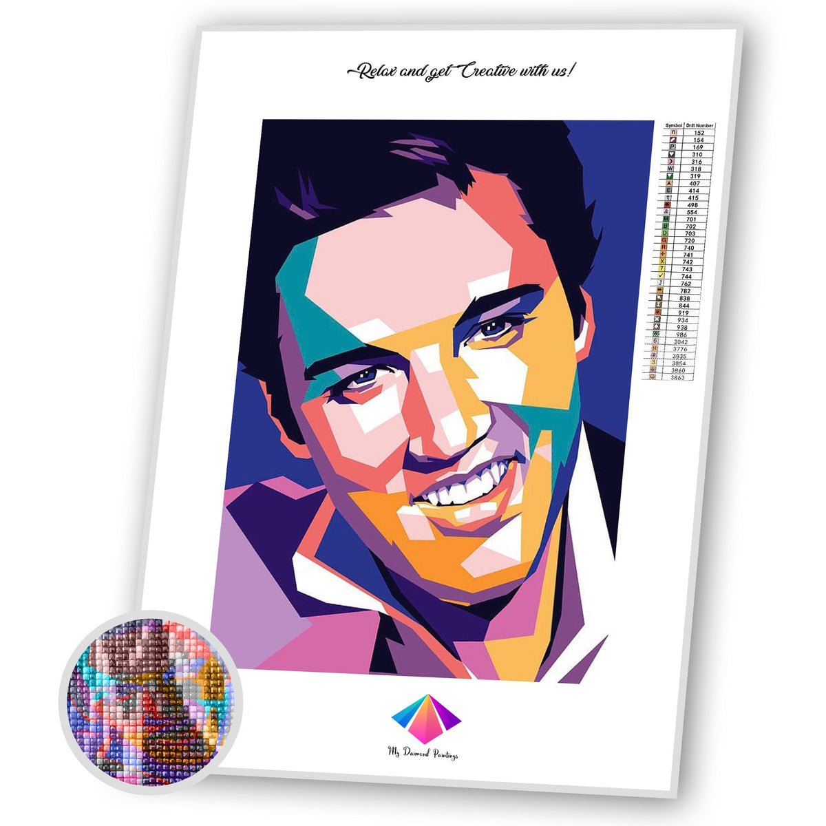 Elvis in Mauve Diamond painting kit