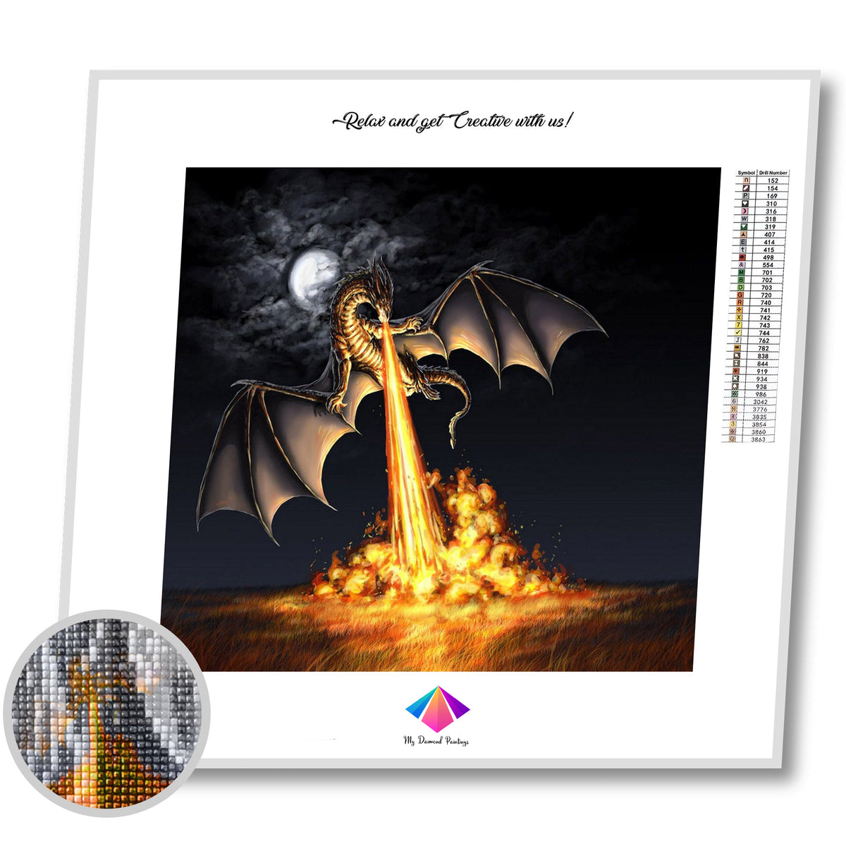 Fire Breather Diamond painting kit