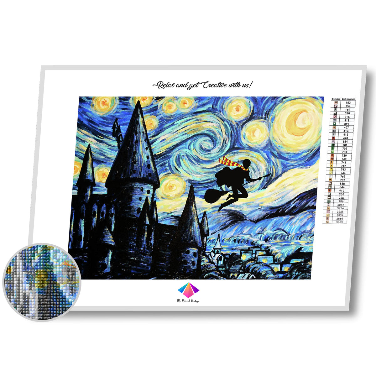 Flight Through Starry Night Diamond painting kit