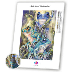 Frog Trio Diamond painting kit