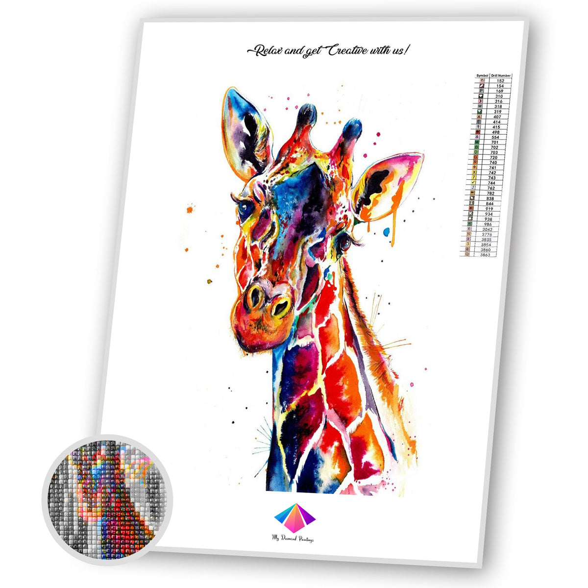 Giraffe Safari Diamond painting kit