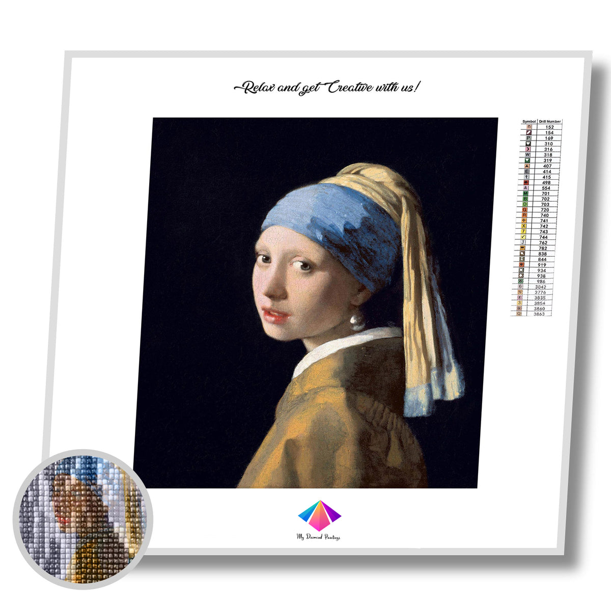 Girl with a Pearl Earring Diamond painting kit