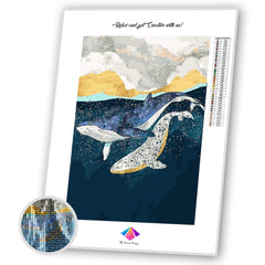 Hungry Whales Diamond painting kit