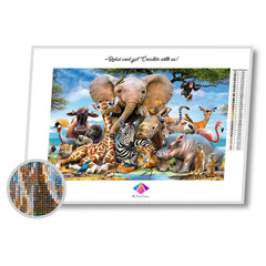 Jungle Animal Friends Diamond painting kit