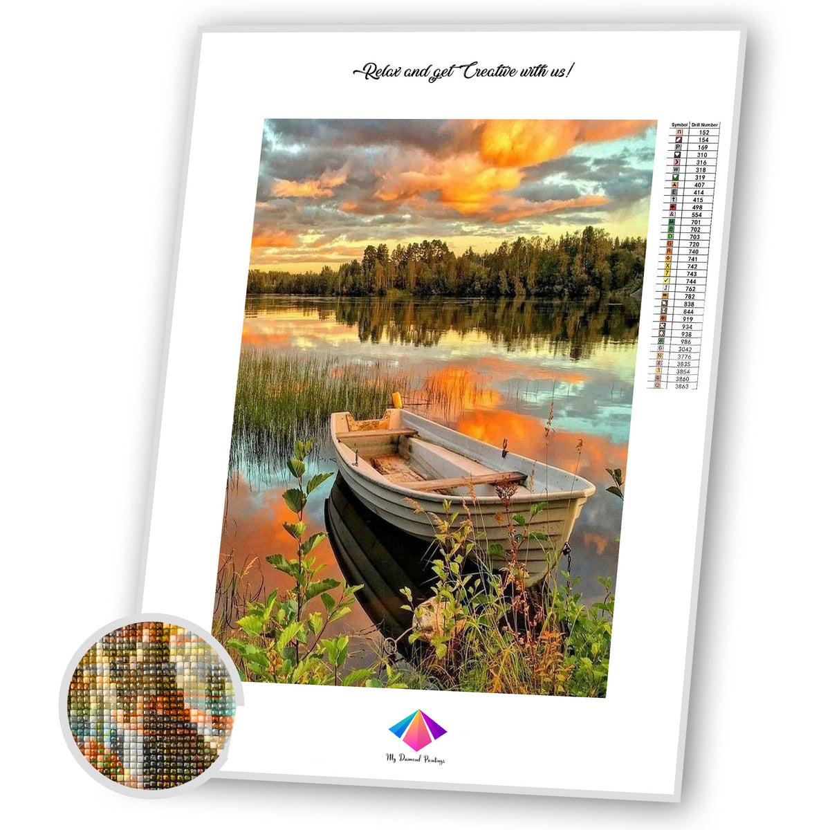 Lakeside Sunset Diamond painting kit