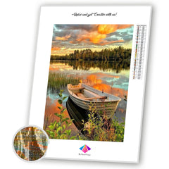 Lakeside Sunset Diamond painting kit