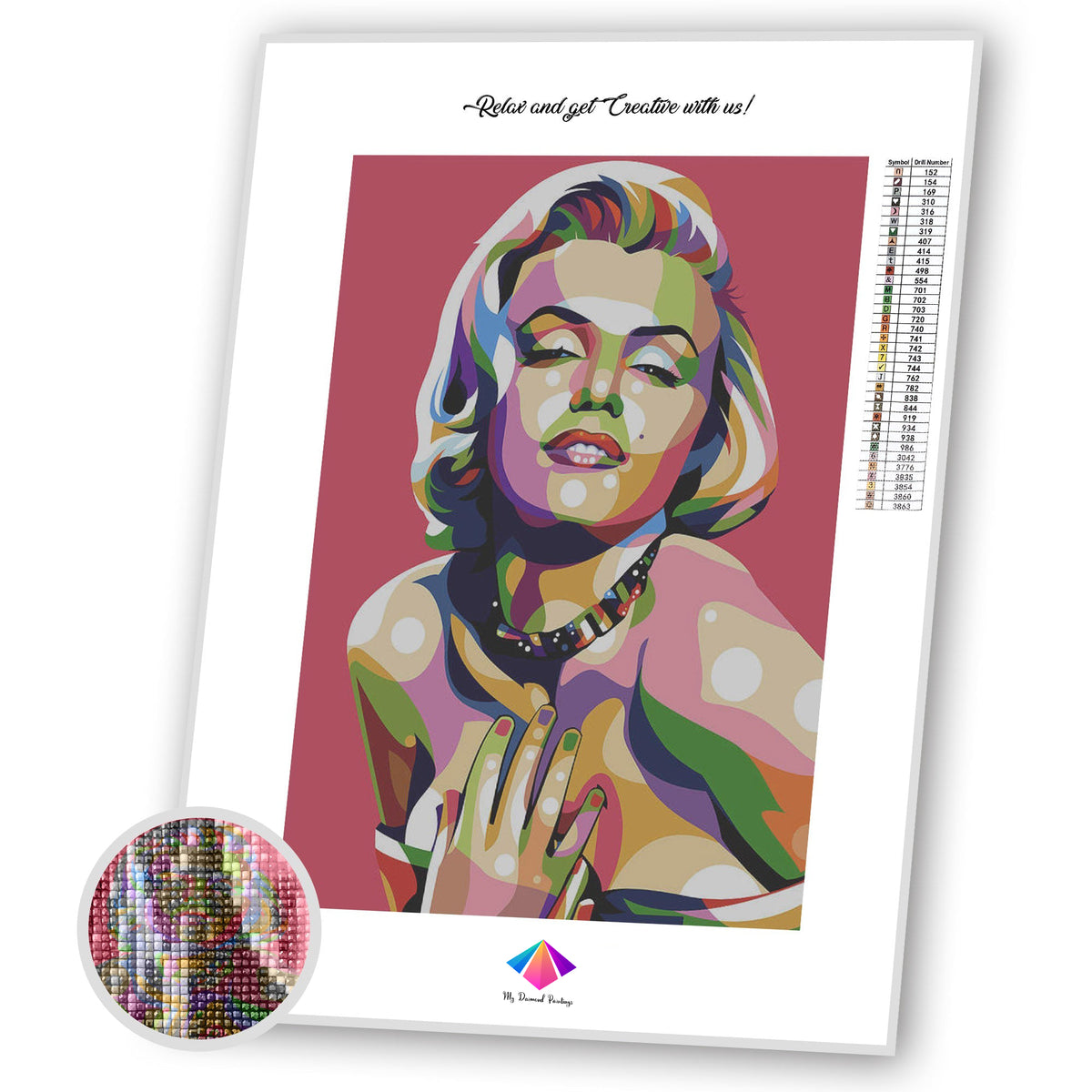 Marilyn in Block Color Diamond painting kit