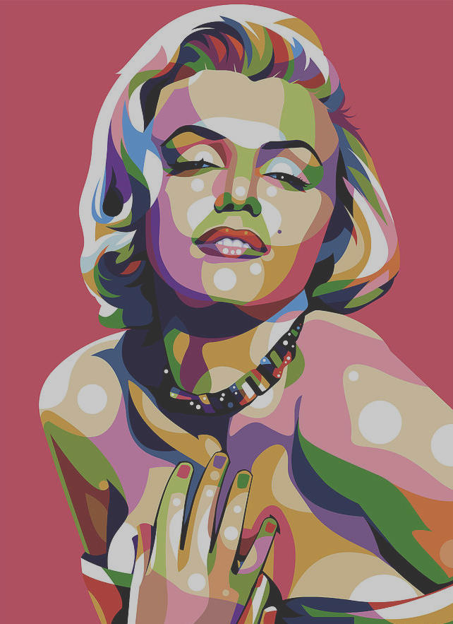 Marilyn in Block Color Diamond painting kit