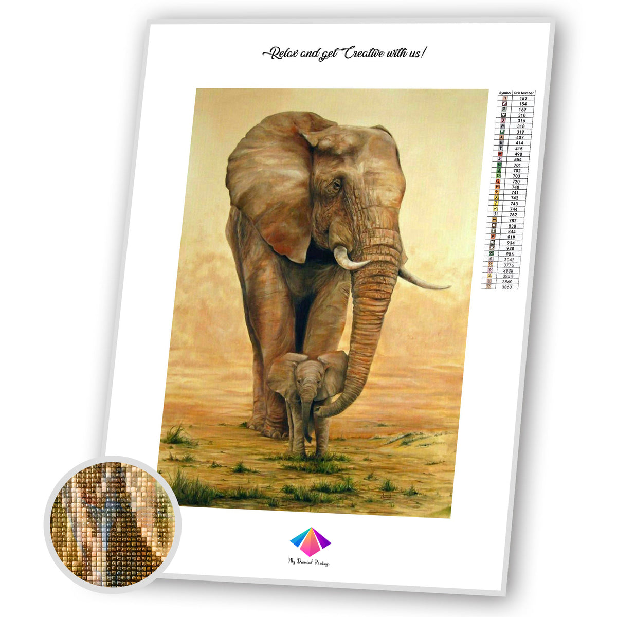 Mother's Calf Diamond painting kit