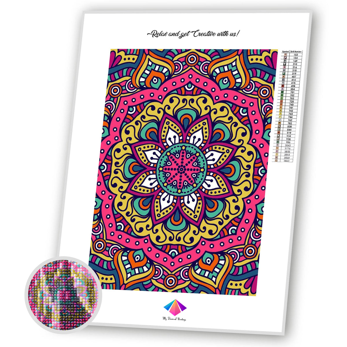 Mustard Mandala Diamond painting kit