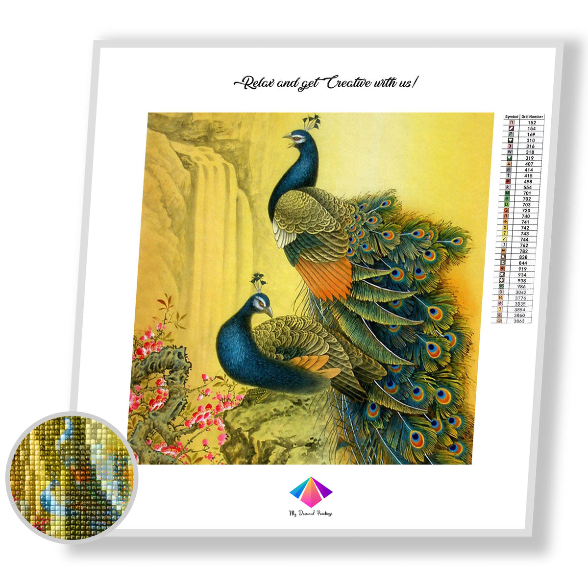 Oriental Peacocks Diamond Painting Kit