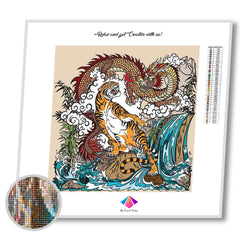 Oriental Dragon and Tiger Diamond Painting Kit