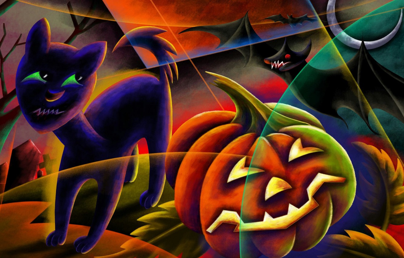 Abstract Halloween Diamond painting kit