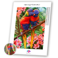 Parrot Kisses Diamond Painting Kit