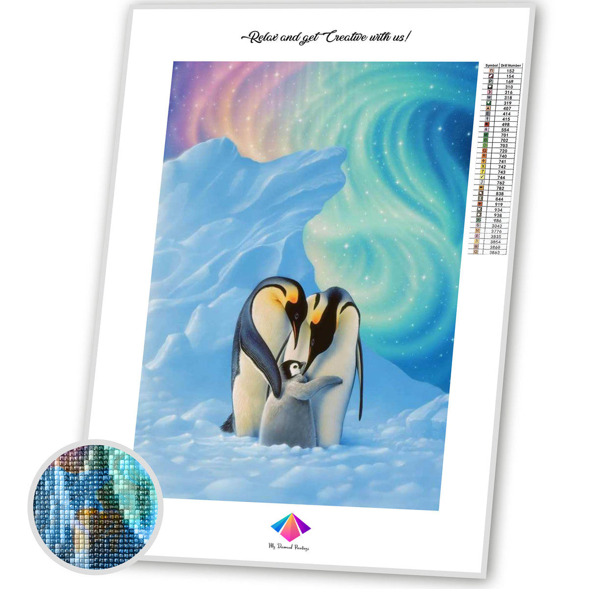 Penguin Family Diamond painting kit