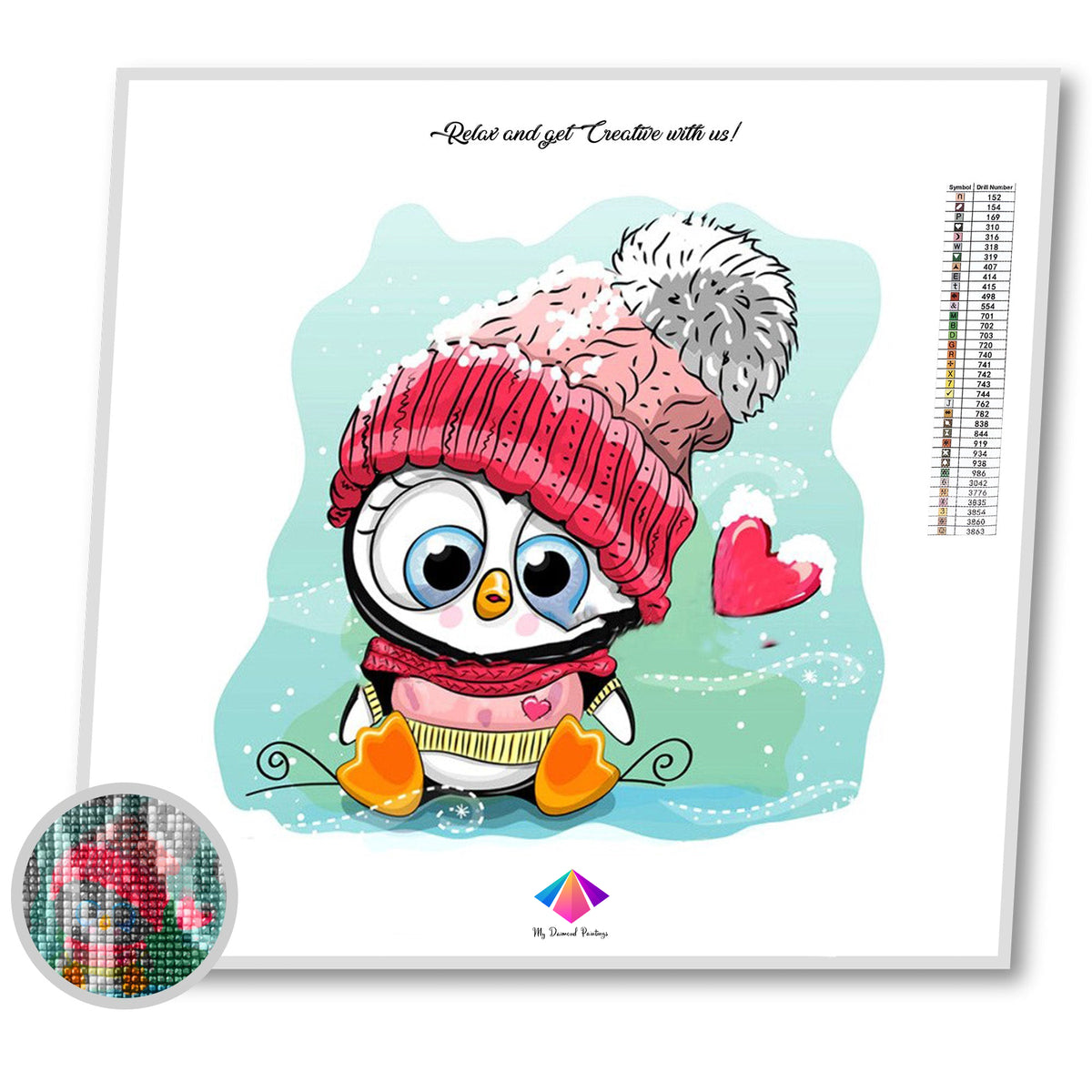 Pickles The Penguin Diamond painting kit