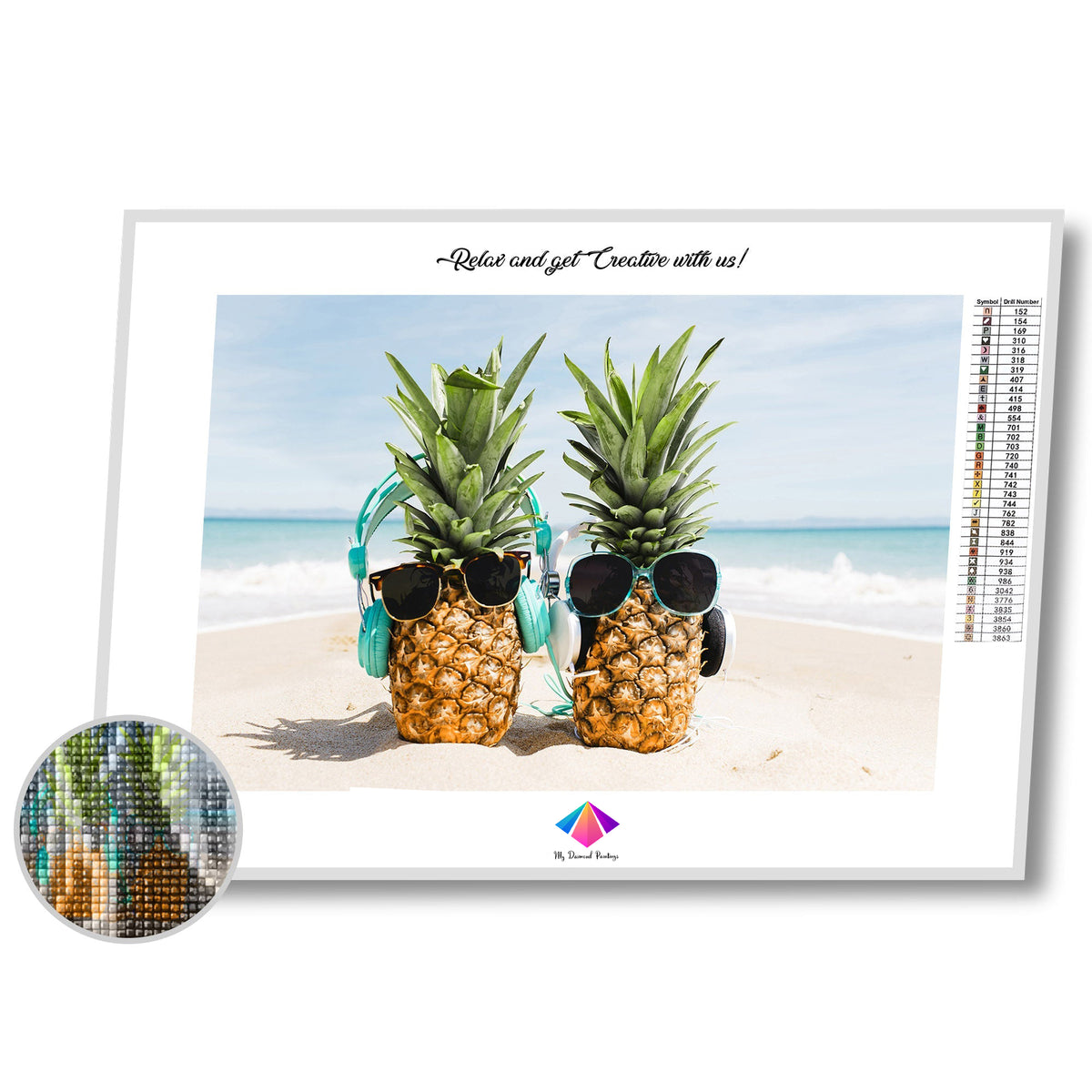 Pineapple Pals Diamond painting kit