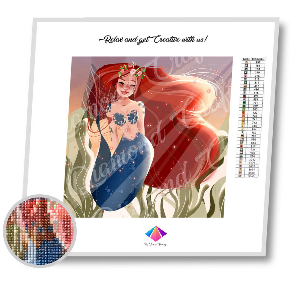 Red Haired Diamond Painting Kit