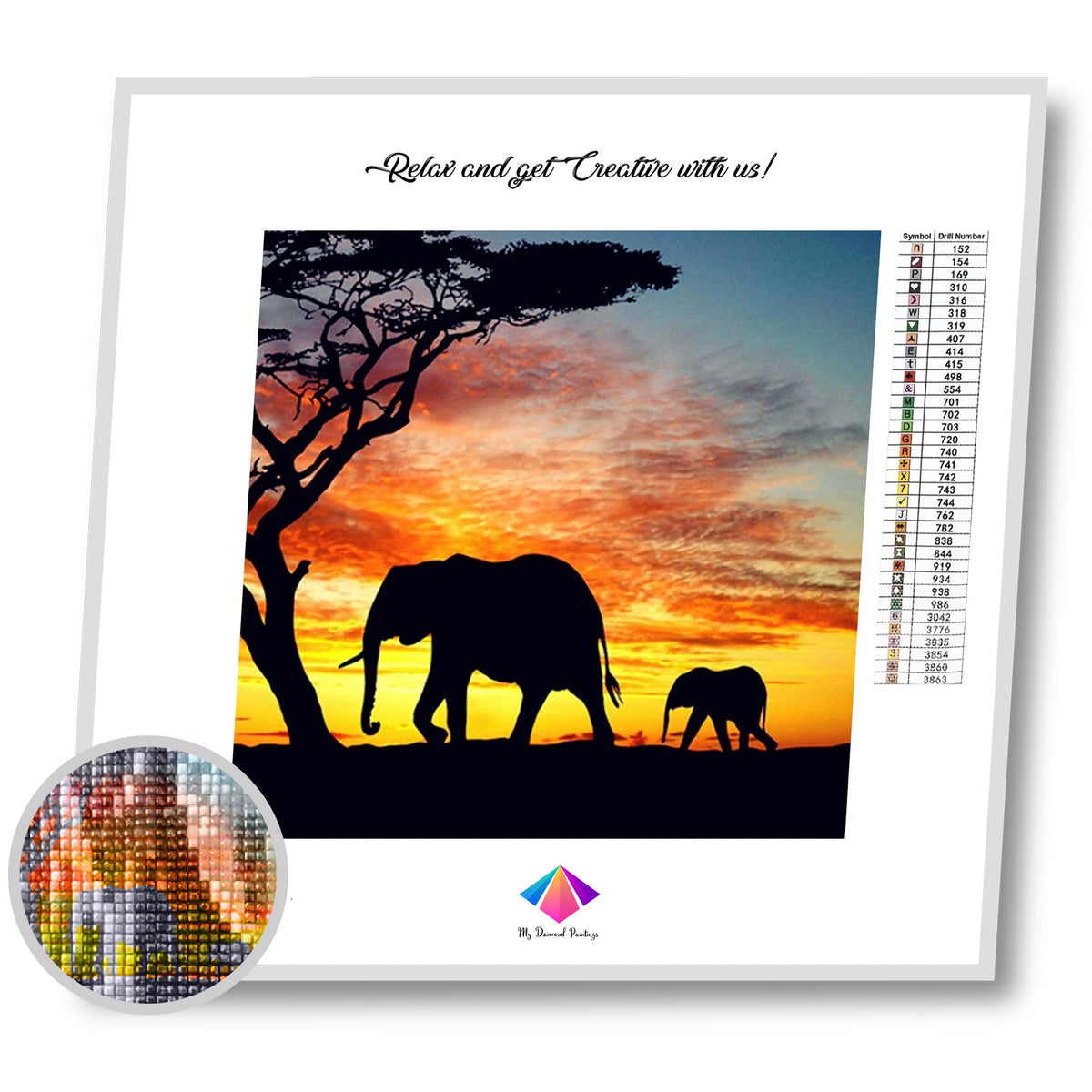 Safari Sunset Diamond Painting Kit