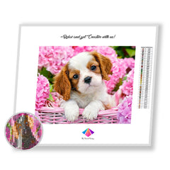 Springtime Puppy Diamond Painting Kit