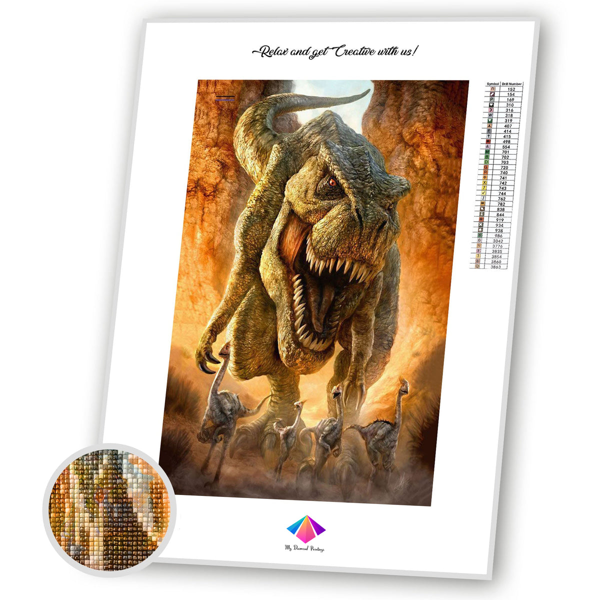 T-Rex is Coming Diamond Painting Kit