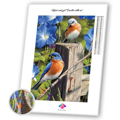 Twin Bluebirds Diamond Paintings Kit