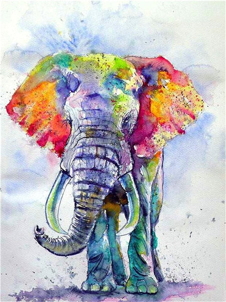 Watercolor Elephant Diamond Paintings Kit