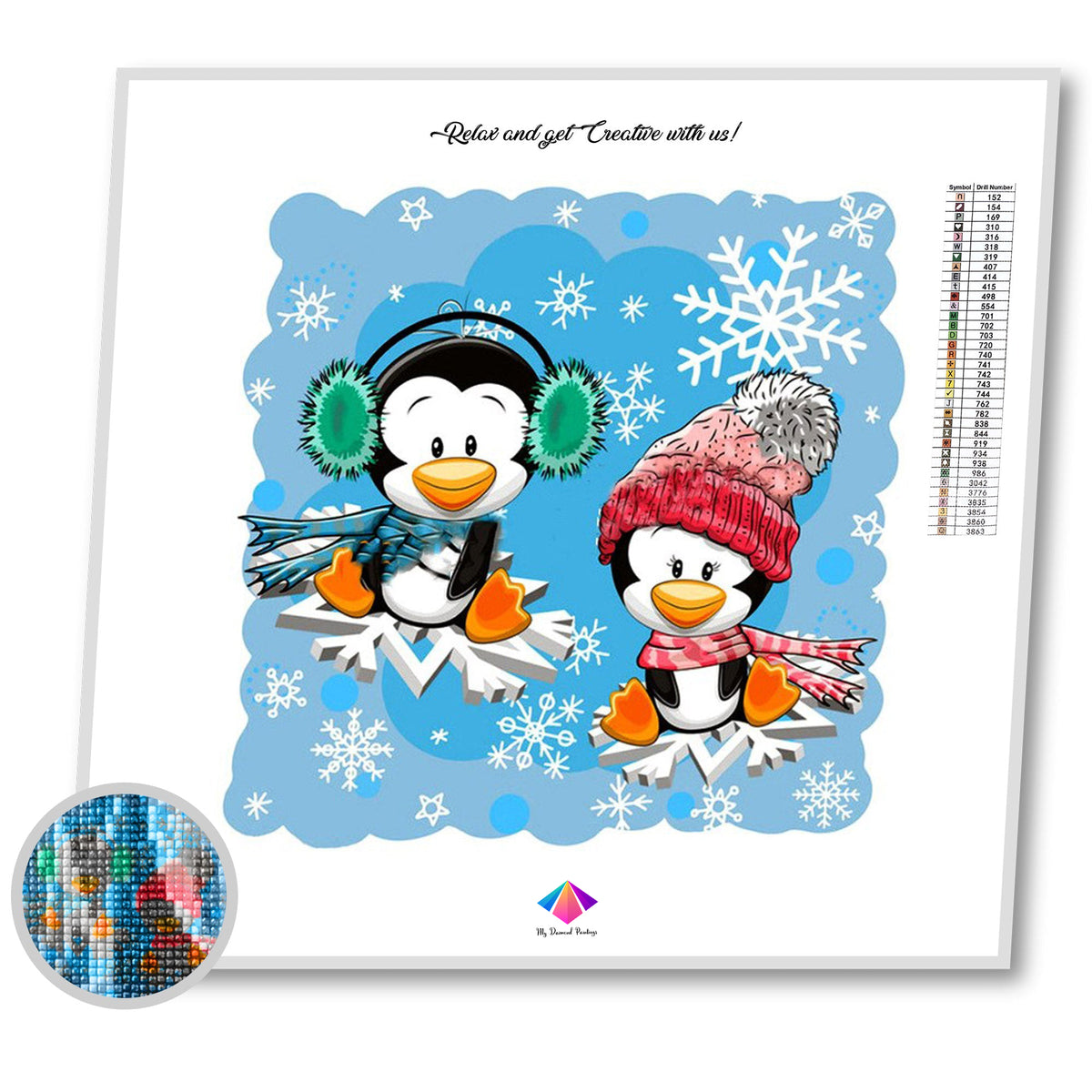 Winter Penguins Diamond Paintings Kit