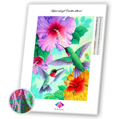 Lunchtime with Hummingbirds Diamond painting kit