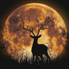 Moonlit Deer Diamond painting kit