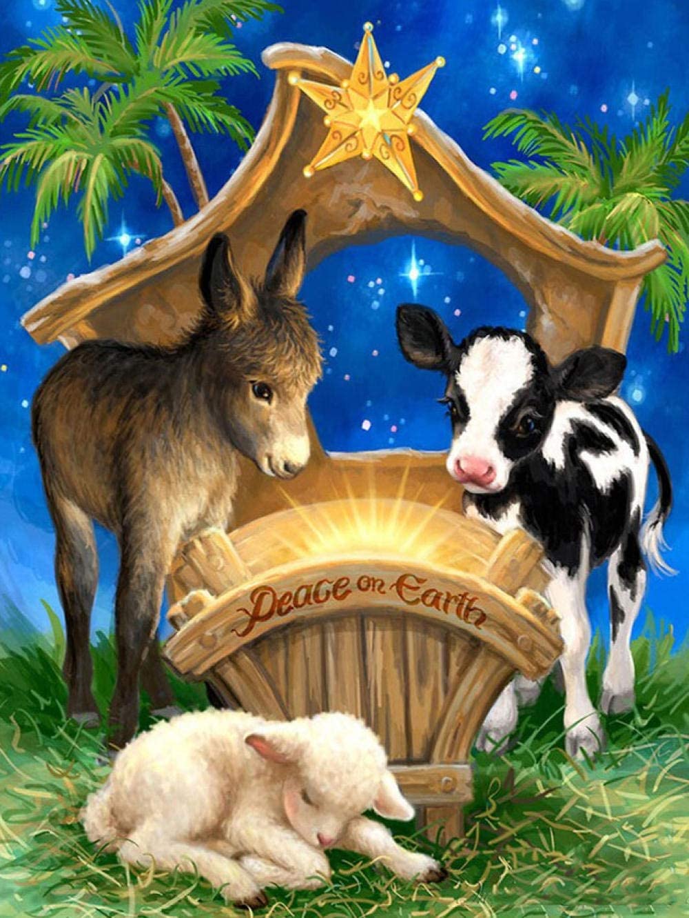 Peace on Earth Nativity Diamond painting kit