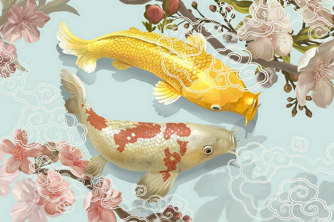 Japanese Koi in Pastel Diamond painting kit