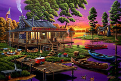 Lakeside Canoe Rental Diamond painting kit