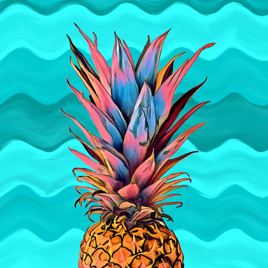 Neon Pineapple Diamond painting kit