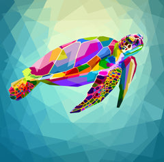 Vector Turtle Diamond Paintings Kit