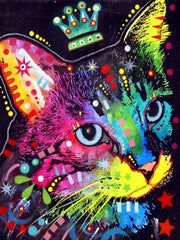 Abstract Kitty Royalty Diamond painting kit