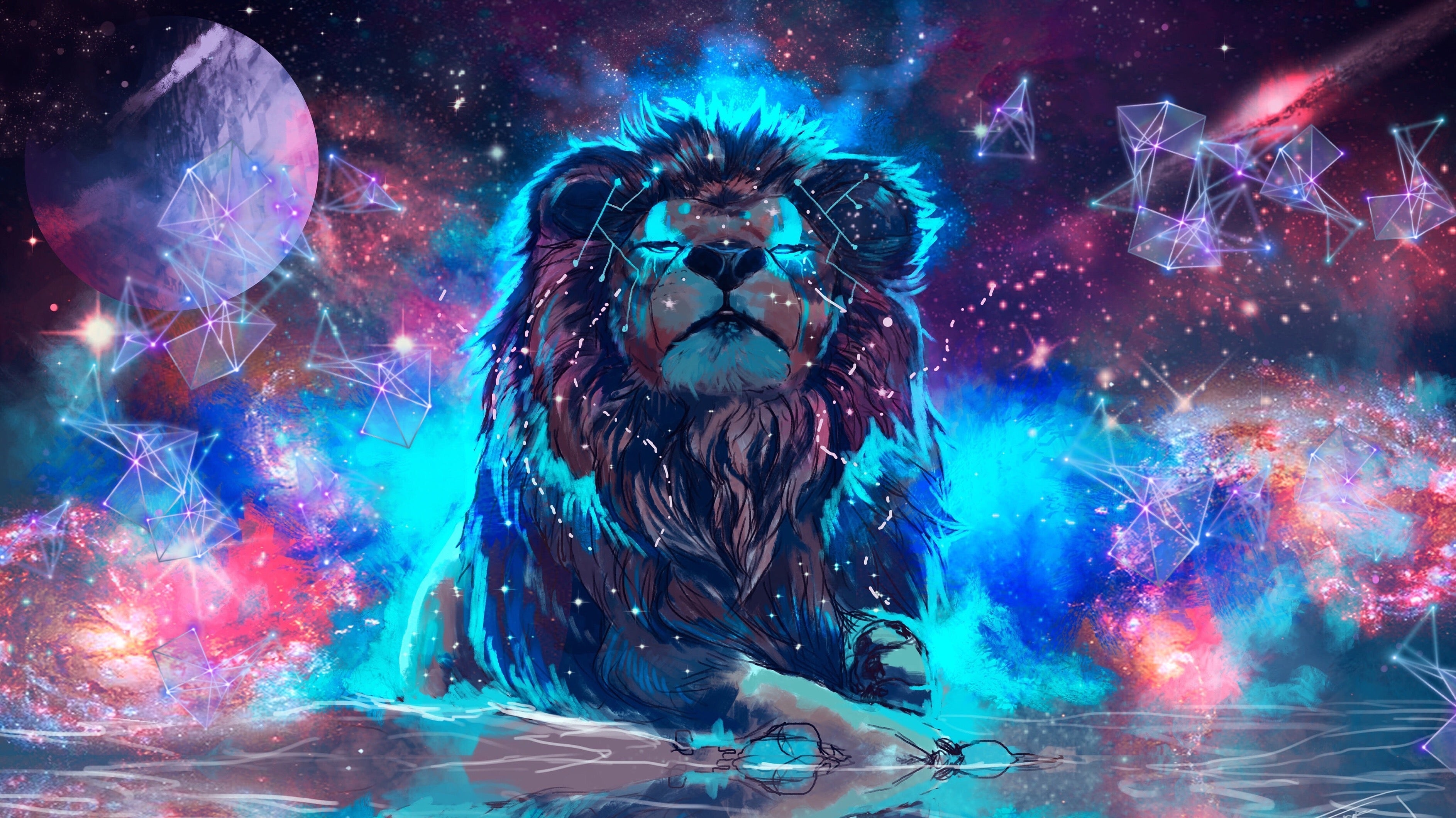 Lion in The Sky Diamond painting kit